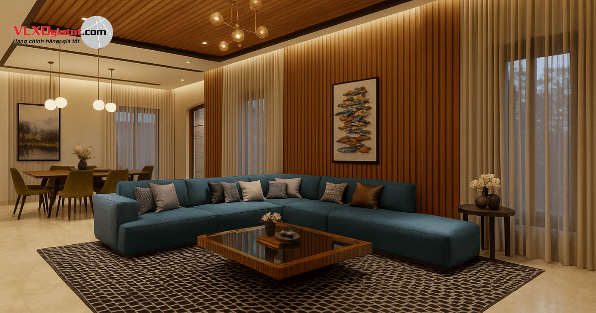 Tấm ốp lam sóng vân gỗ