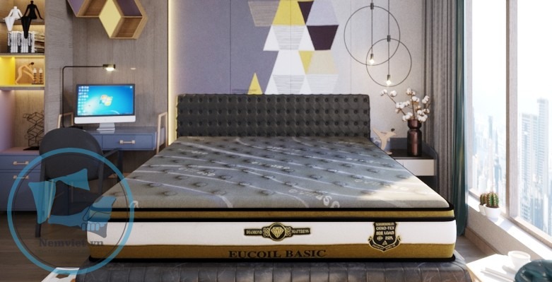 NỆM LÒ XO TÚI KIM CƯƠNG TOPPER 5 VÙNG – EUCOIL BASIC